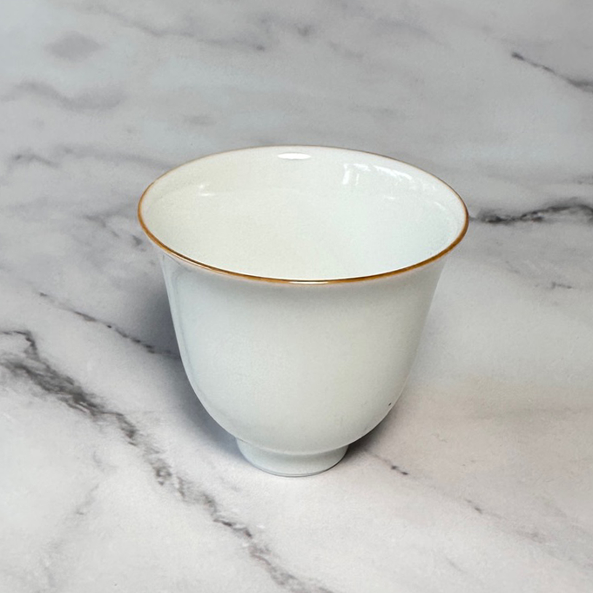 Red Rim White Teacup