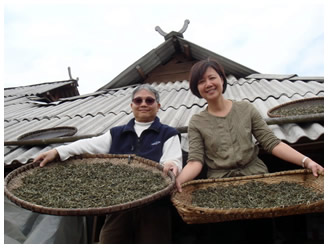 Drying Tea with Villagers