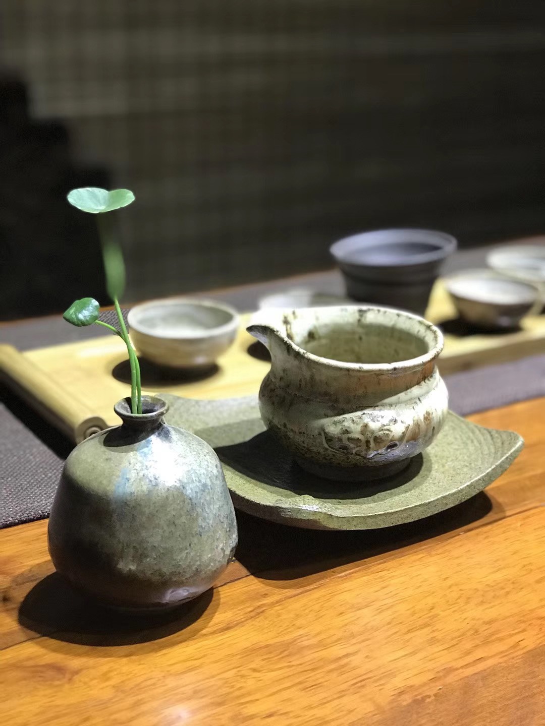 Table setting with tea