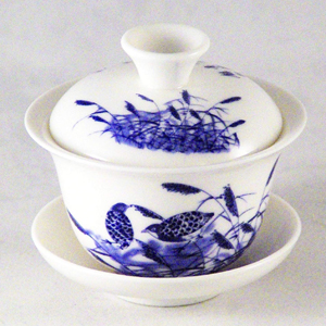 Gaiwan - Blue and White Landscape