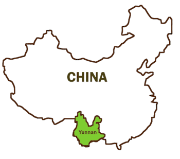 map of China with Yunnan
